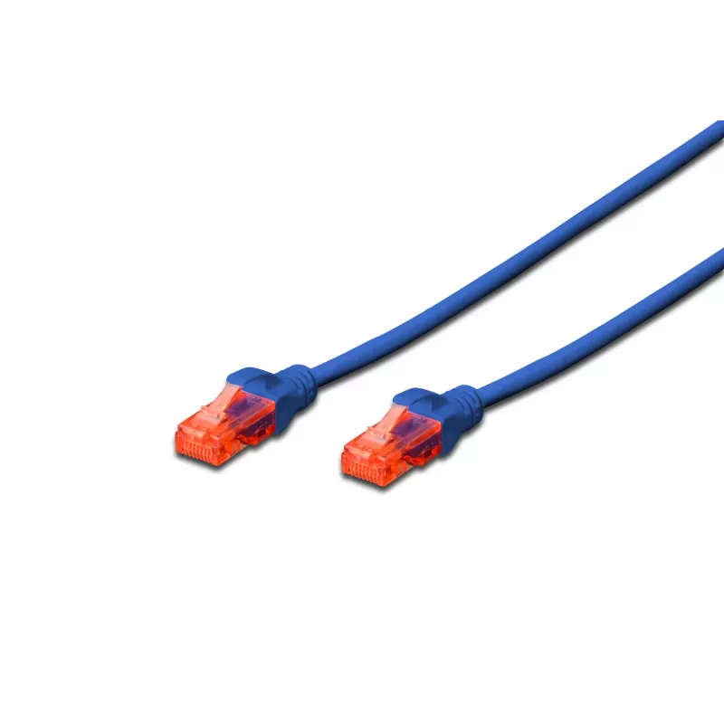 Netwerkkabel Digitus CAT 6 U/UTP RJ-45 Cat6 0,25 m blauw