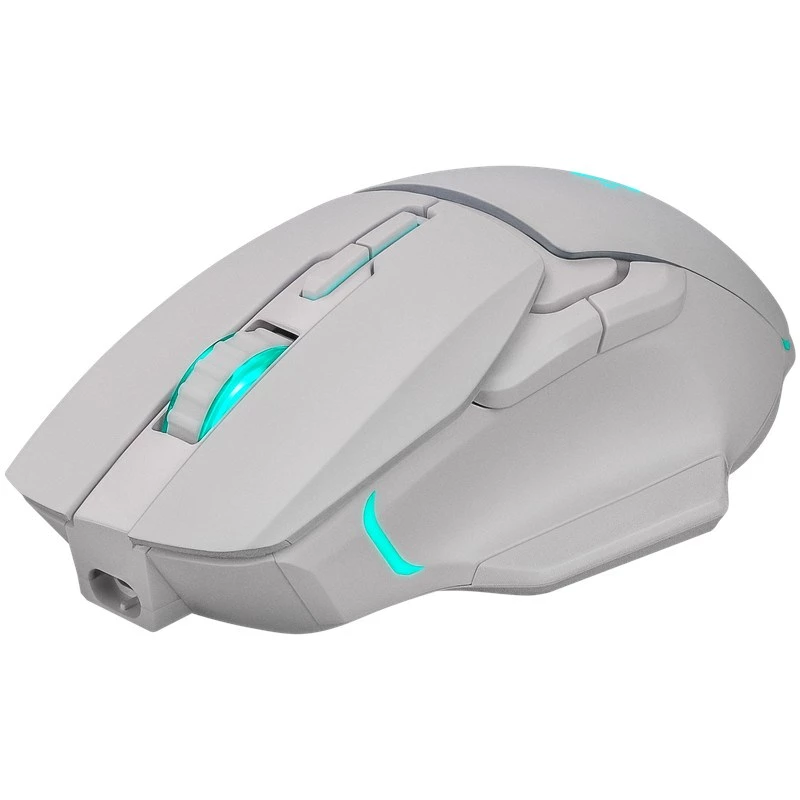Draadloze muis DEFENDER Stix GM-009 RF — optisch 3200 DPI, 6 knoppen, dubbelhandig, USB RF, op batterij, wit