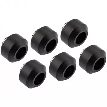 Hardtube-aansluitset OPTIMUS voor 12-mm-buizen, 6-pack met installatiegereedschap, zwart