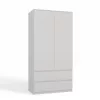 Garderobekast Top E Shop SZAFA MALWA B 5 schappen 2 draaideuren wit 900×500×1800 mm