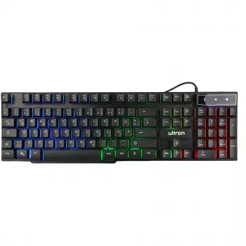 Gamingset Ultron HAWK toetsenbord muis QWERTZ Duits Zwart Rood Wit