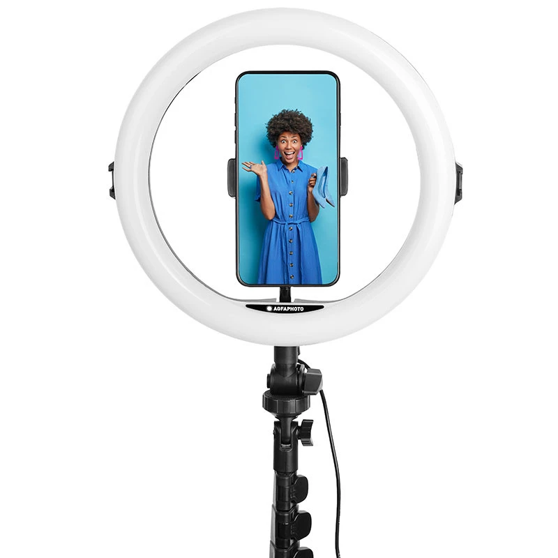 Agfa Arl11xl ring light LED ring 11 inch + statief + afstandsbediening
