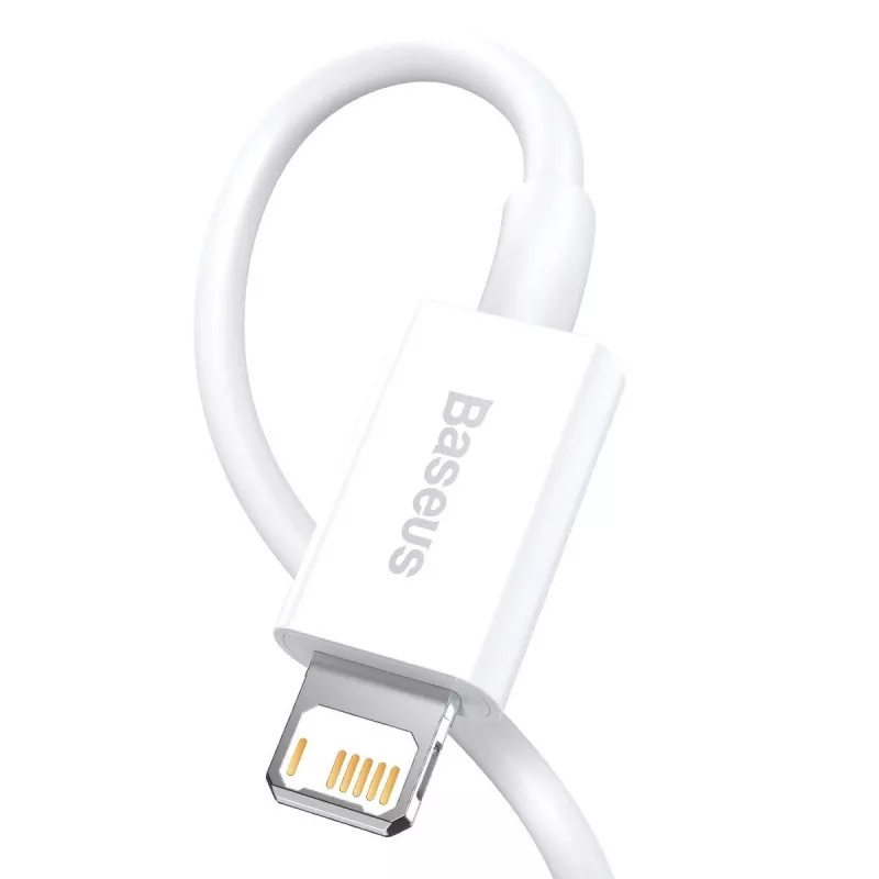 Baseus Superior Series kabel USB naar Lightning, 2,4A, 0,25m (wit)
