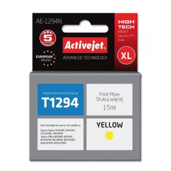 Activejet AE-1294N inkt (vervanger voor Epson T1294; Supreme; 15 ml; geel)