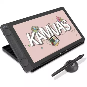 Grafisch tablet HUION Kamvas 13 — 13,3 inch IPS 1920×1080, 16384 drukpunten, batterijloze pen, 3 programmeerbare toetsen