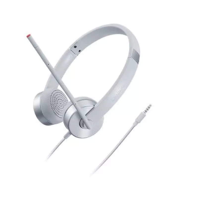 Lenovo 100 Stereo Analoge headset kantoor/callcenter Zilver