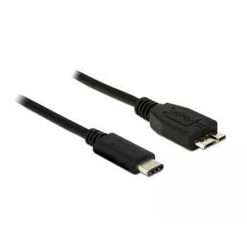 USB-kabel DeLOCK 1m USB 3.1 USB 3.2 Gen 2 USB-C Micro-USB B zwart