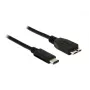 USB-kabel DeLOCK 1m USB 3.1 USB 3.2 Gen 2 USB-C Micro-USB B zwart