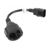 Lanberg CA-C14E-10CC-0018-BK stroomkabel zwart 0,18 m C14-koppeling (CA-C14E-10CC-0018-BK)
