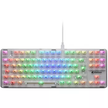 Crystal Shark, gaming-toetsenbord wit, DE-layout, KTT