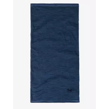 Buff lichte multifunctionele sjaal van merinowol blauw
