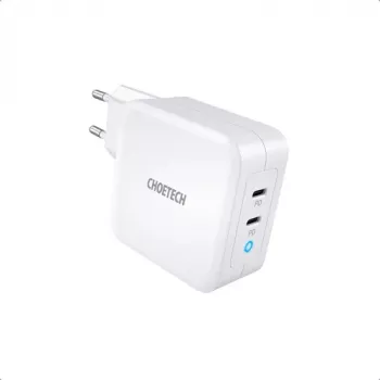 Voedingsadapter CHOETECH Oplader GaN 2x USB-C 100W PD, model PD6008