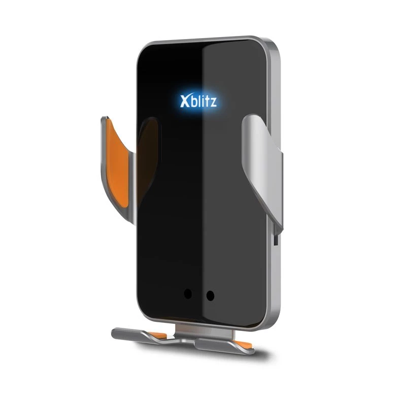 Xblitz FX4 Elegance Automatische telefoonhouder voor in de auto met draadloos opladen, montage op ventilatierooster
