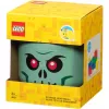 Opbergbox Room Copenhagen LEGO hoofd Skeleton klein, groen/zwart