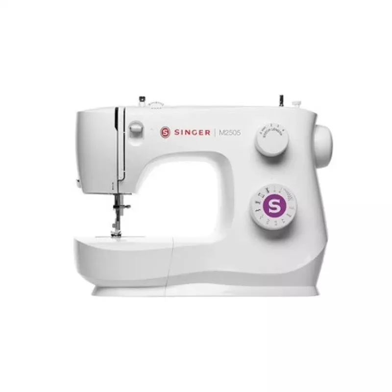 Mechanische SINGER-naaimachine M2505 – 10 steken, automatische knoopsgat, vrije arm, wit