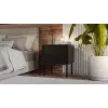 Cama nachtkastje, 2 stuks CORTINA 45x40x51 zwart