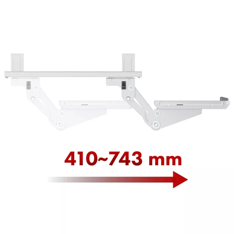 Toetsenbordhouder MACLEAN MC-156 W — verstelbaar plateau onder tafel, max. belasting 5 kg
