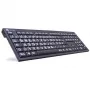 Logickeyboard XL Print USB QWERTZ Duits zwart