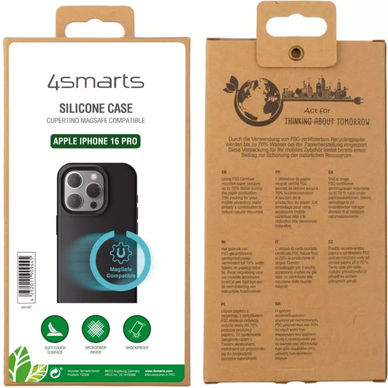 4smarts 541187 Cupertino siliconen hoesje voor Apple iPhone 16 Pro