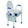 Toiletbrilzitting Aston Clipper VII 500431 — verstelbare medische toiletbril, polypropyleen, aluminium/stalen frame, binnendiameter 25×21 cm