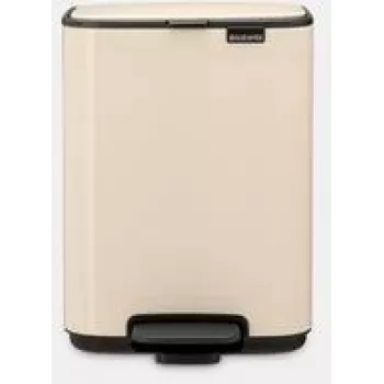 Pedaalemmer BRABANTIA Bo 4L — 4 liter roestvrijstalen pedaalemmer, zacht beige