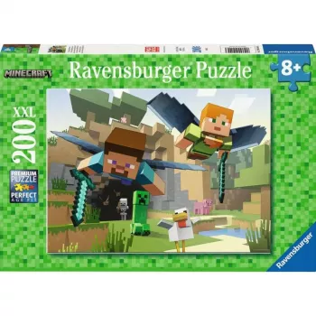 Ravensburger Minecraft Animal Adventures puzzel – 200 stukjes, rechthoekig