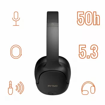 Hoofdtelefoon Manta HDP1001BK Rytmo Elegance zwart