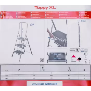 Krause opvouwbare trap Toppy XL zilver