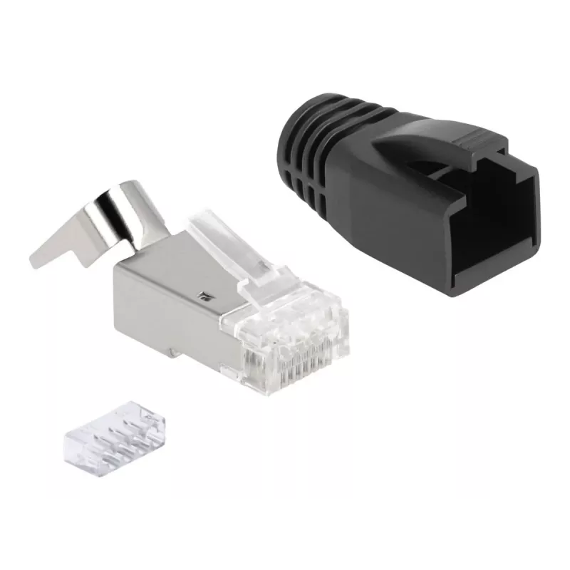DeLOCK 66903 kabelverbinder RJ-45 zwart metaalachtig stekker 25 stuks