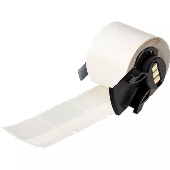 Brady, M6-32-427, vinyl, zelflaminerend, wit/transparant, mat, 38,10 x 12,70(38,10) mm, voor kabeldiameter van 4,00 - 8,10 mm, permanent (250 stuks) (174283)