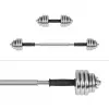 REBEL ACTIVE Chrome verstelbare dumbbells in koffer 15 kg met halterstang