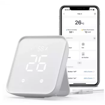 Smart Home Hub SwitchBot W3202100 — Wi-Fi- en Bluetooth-gateway voor SwitchBot-apparaten