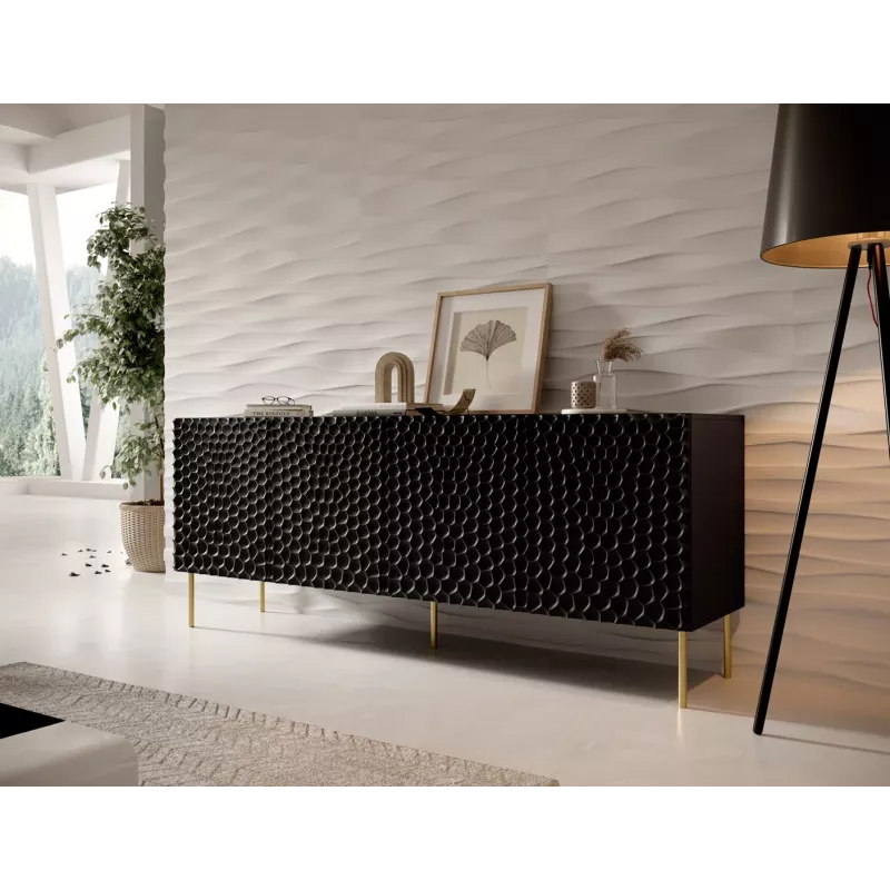 HOLE dressoir 190x40,5x74,5 cm matzwart