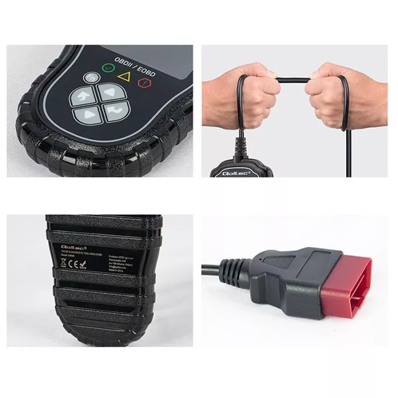 OBDII-diagnosetester QOLTEC ProLine 50685 — voertuig-OBD-II-scanner voor 8V/25V-systemen