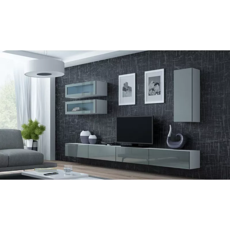 Cama kast VIGO 90 gesloten 90/35/32 wit/grijs glanzend