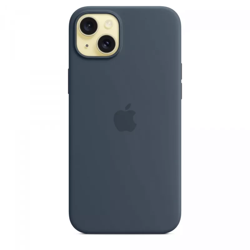 Apple iPhone 15 Plus Siliconen Case met MagSafe - Stormblauw