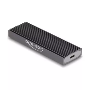 SSD-behuizing DeLOCK Externe USB Type-C combo-behuizing voor M.2 NVMe PCIe of SATA SSD gereedschapsloos