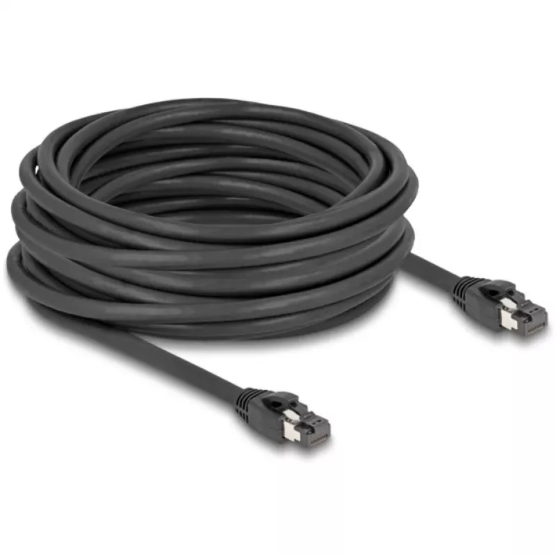 DeLOCK RJ45-netwerkkabel Cat.8.1 10 m zwart
