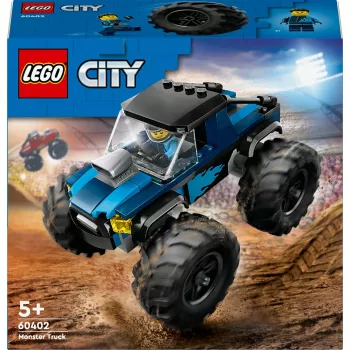 Constructiespeelgoed LEGO City 60402 blauwe monstertruck met grote banden, 148 onderdelen, 1 minifiguur, leeftijd 5+