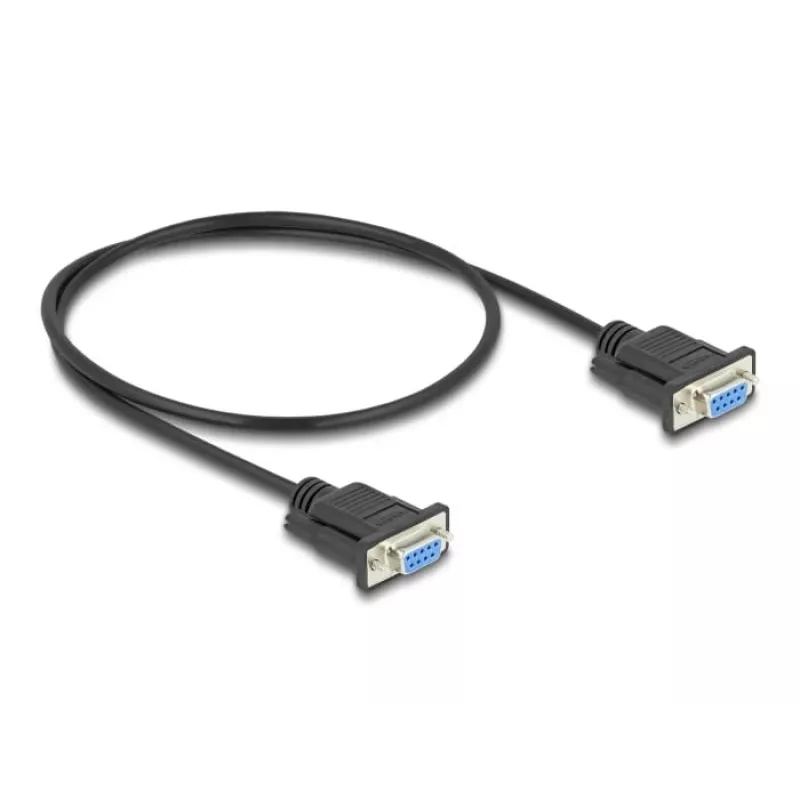 DeLOCK 86822 seriële kabel zwart 0,5 m DB-9