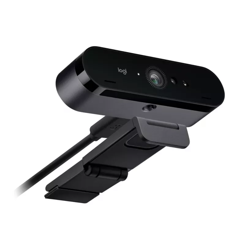Logitech BRIO 4K Ultra HD Pro webcam 960-001106, 4096x2160, HDR, RightLight 3, 5x digitale zoom, autofocus, USB 3.0 (USB-C), zwart