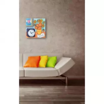 NeXtime klok 8170 Go van Go, 43x43 cm, wand, meerkleurig