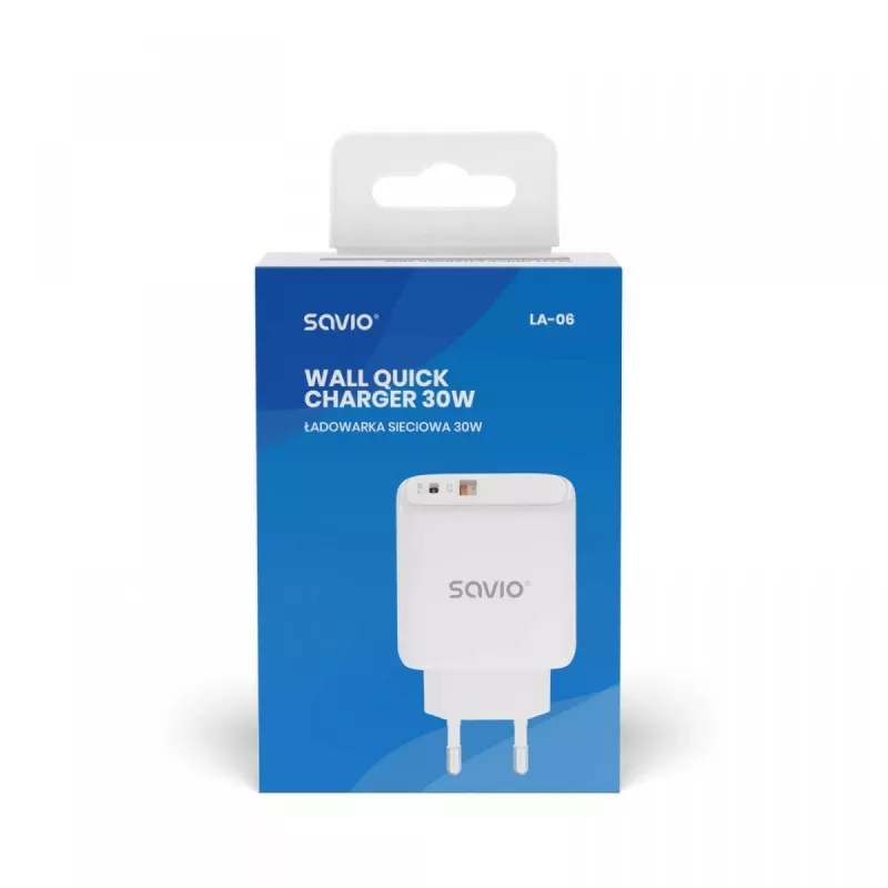 SAVIO LA-06 USB Type-A & Type-C Quick Charge Power Delivery 3.0 indoor