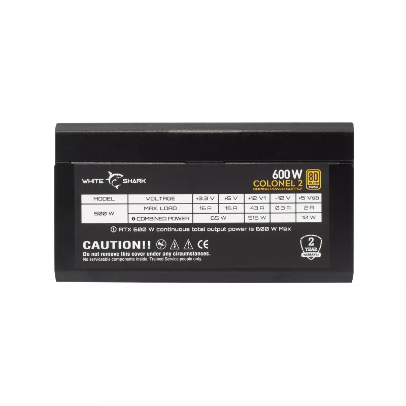 Voeding White Shark GPSU-B600S Colonel-2 600W