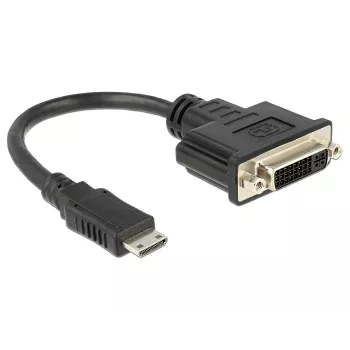 Videokabeladapter DeLOCK 65564 0,2 m HDMI type C naar DVI-D zwart