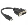 Videokabeladapter DeLOCK 65564 0,2 m HDMI type C naar DVI-D zwart