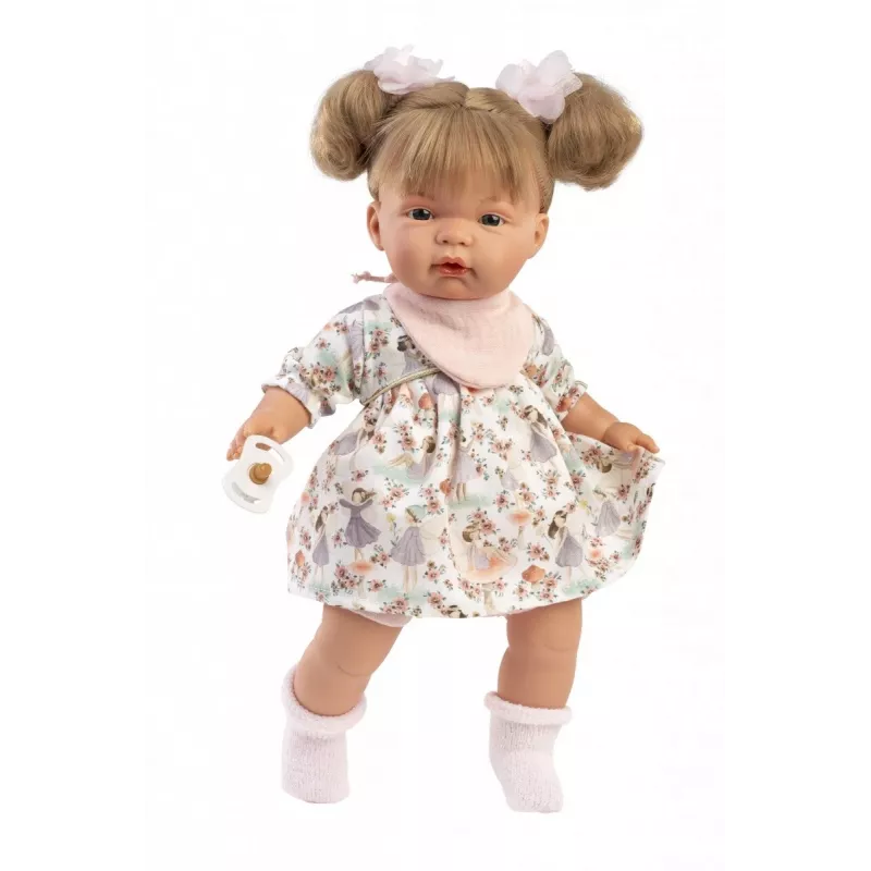 Pop Llorens Joelle, 38 cm huilende pop met realistische kenmerken en zachte lichaam