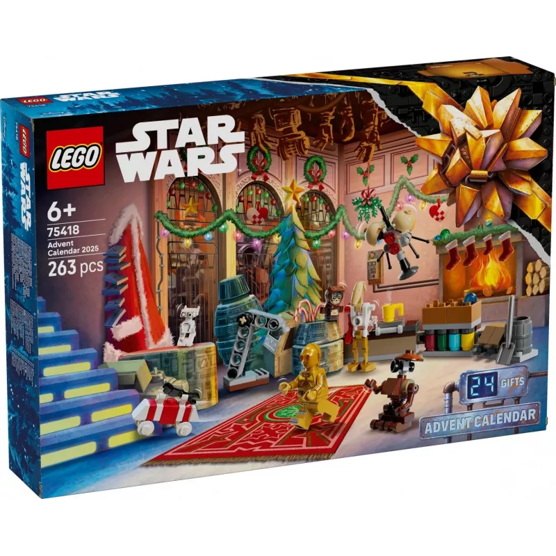 LEGO Star Wars adventskalender 2025 — set 75418, seizoensgebonden bouwbare minifiguren en modellen