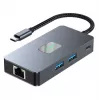 TB-adapter hub USB-C (7-in-1) HDMI USB SD/TF RJ45 (2500 Mbit/s) PD