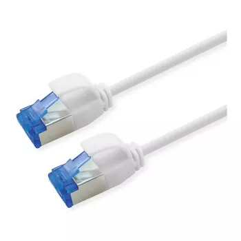 ROLINE Patchkabel Cat.6A (Klasse EA) S/FTP (PiMF), LSOH, PoE, wit, 0,5 m